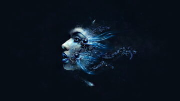 HD-wallpaper-girl-face-digital-art-simple-cyan-blue-artwork-black-background-dark-theme-dark-theme